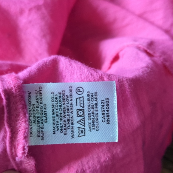 LOFT Vibrant Pink Clip Dot Ruffle Blouse Valentine's Day - Picture 7 of 7